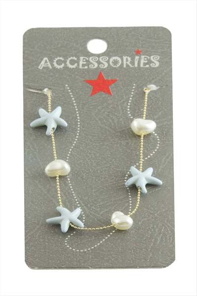 Generic Brand Bijou Anklets - Gold-colored - Agate