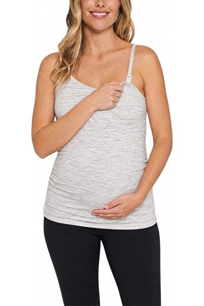 Motherhood Maternity بلوزة بحمالات رفيعة ومشبك للرضاعة للامهات من ماذرهود مات...