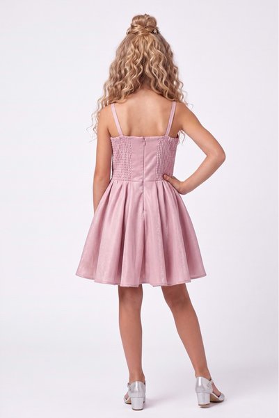 Mnk Baby&Kids Girl's Meis Crystal Evening Dress M00860 Powder