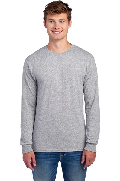 GENERAL Men's Cotton Blend Long Sleeve T-Shirt Moisture Wicking Anti-Odor Upf...
