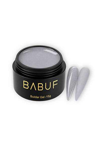BABUF Gel Constructie Reflectiv Autonivelant Silver Grey, Gri-Argintiu, 15g