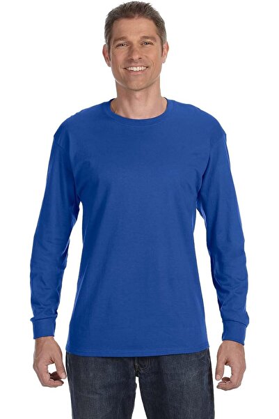 GENERAL Men's Cotton Blend Long Sleeve T-Shirt Moisture Wicking Anti-Odor Upf...