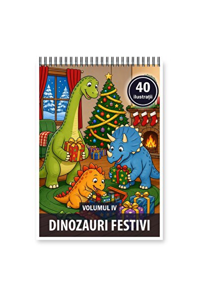 Legendary Gifts Coloring book, 40 illustrations Festive Dinosaurs - Volume IV...