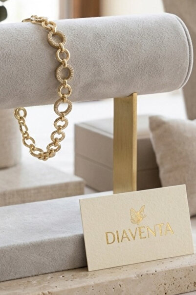 DİAVENTA TAKI VE AKSESUAR Xuping Vip Brand Zircon Stone Circle Model Gold Bra...