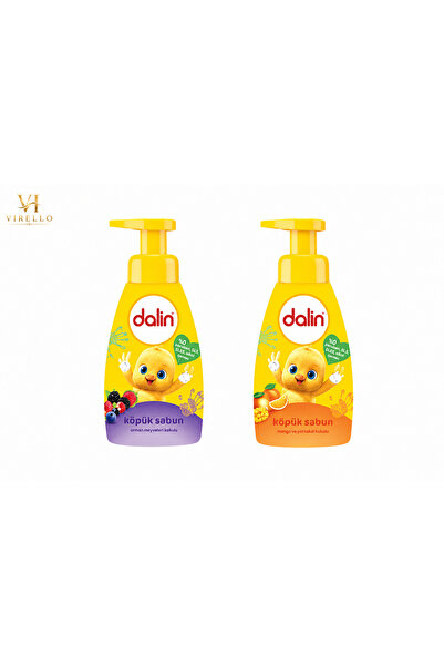 Dalin Set 2 x200 ml Săpun Spumă pentru Copii, Fructe de Pădure + Mango și Por...