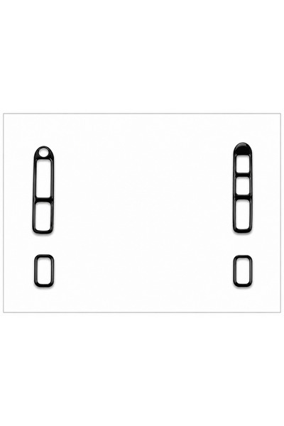 FD Damla Etiket Peugeot 207 2006-2014 Door Glass Opening Areas Piano Black Ma...