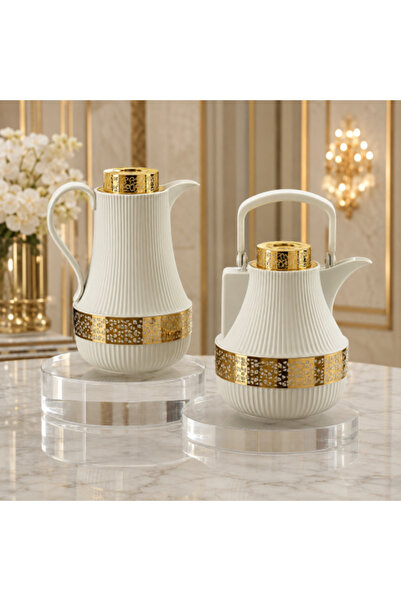 laverahome Luxury Coffee and Tea Set Tramisu Beige Fluted Design with Elegant...