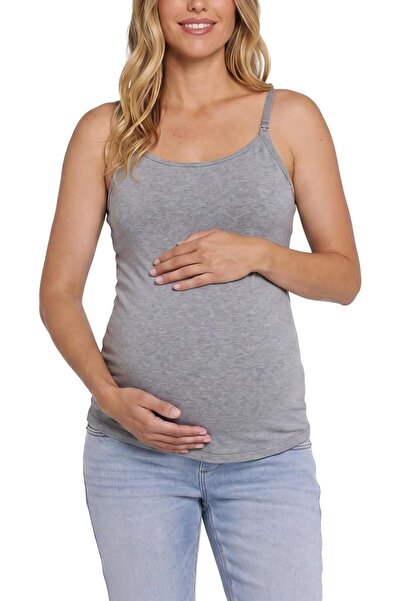 Motherhood Maternity بلوزة بحمالات رفيعة ومشبك للرضاعة للامهات من ماذرهود مات...