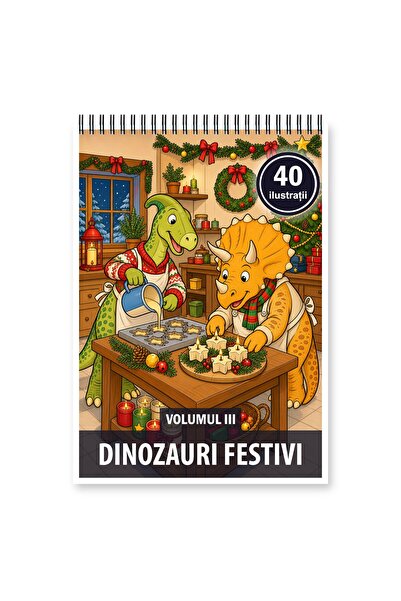 Legendary Gifts Βιβλίο ζωγραφικής, 40 εικονογραφήσεις Εορταστικοί Δεινόσαυροι...