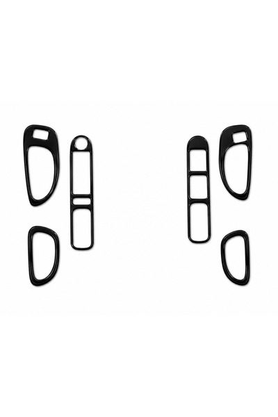 FD Damla Etiket Peugeot 307 2004-2008 Door Glass Opening Areas Piano Black Ma...