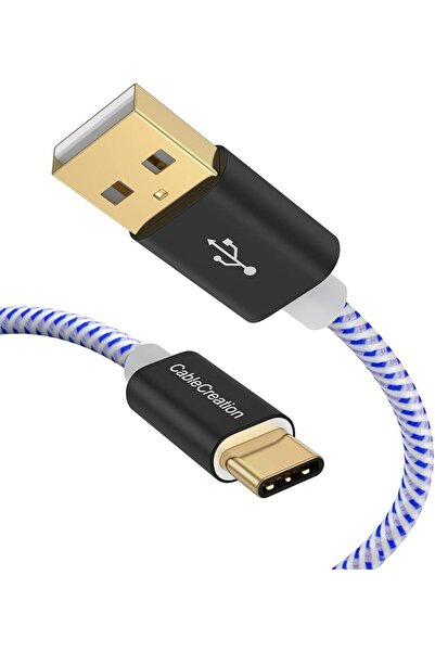 GENERAL كيبل قصير USB الى USB C، كيبل كيبل كريشن قصير 0.5 قدم، شحن سريع 3 امبير