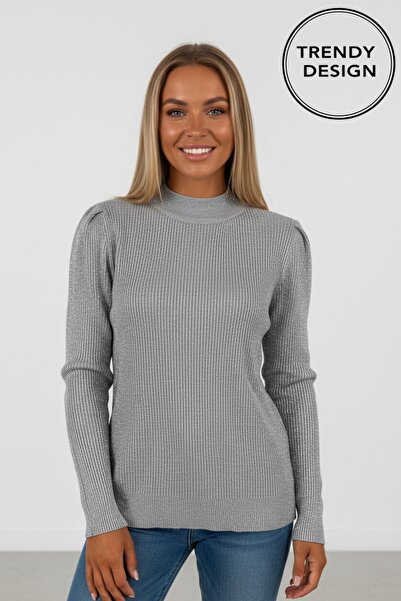 Trendy Design Πουλόβερ - Γκρι - Άνεση