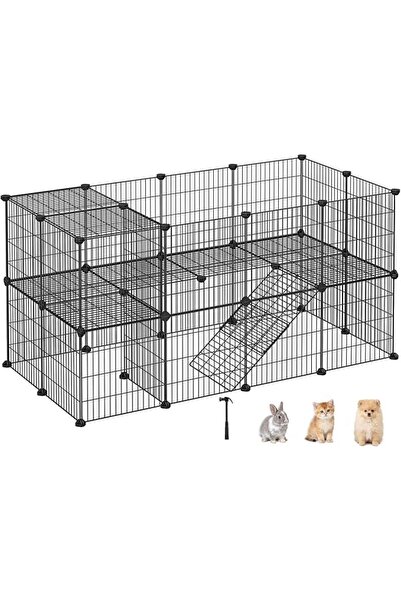 GENERAL Small Pet Playpen Rabbit Guinea Pig Cage Metal Wire Kennel in Apartme...