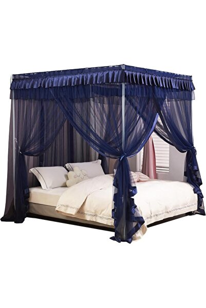 mengersi Princess Curtain with Canopy for Bed with Mosquito Net in Four Corne...
