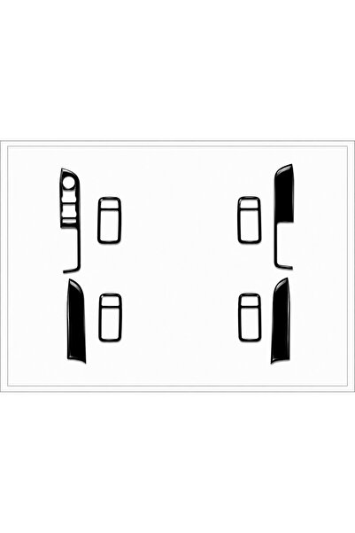 FD Damla Etiket Ford Focus 2 Door Glass Opening Panels Piano Black Glossy Bla...