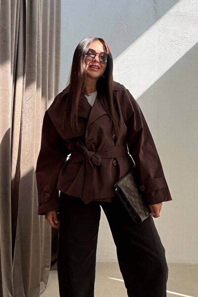 ELVAN TOLON Trench Coats - Brown - Not specified