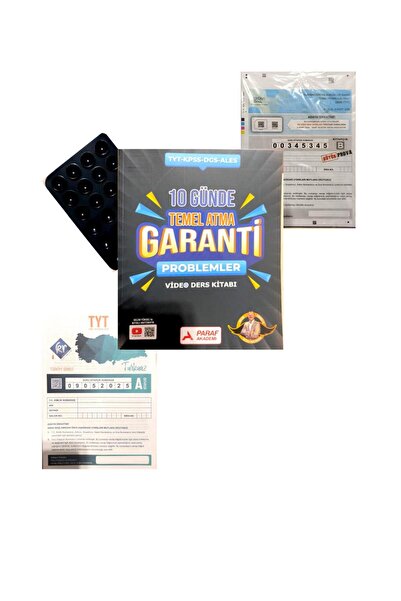 paraf yayınları 10 GÜNDE TEMEL ATMA GARANTİ PROBLEMLER+ÜÇ DÖRT BEŞ&KR AKADEMİ...