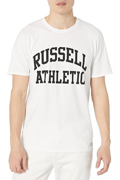 Russell Athletic Short-Sleeved Cotton T-Shirt with Dry-Power Technology to Wi...