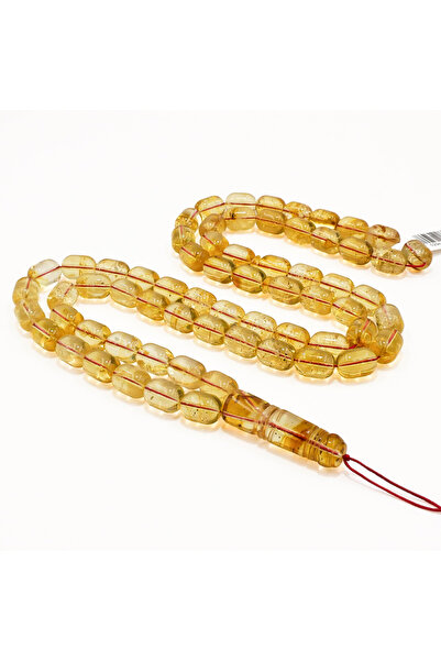 Generic Brand Clear Baltic Amber Rosary with Inclusions – 66 Beads 9/13mm Ova...