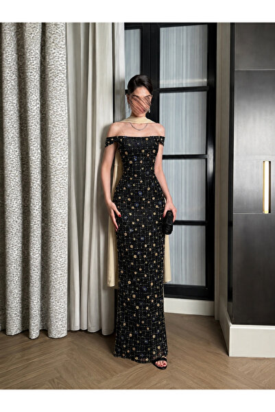 RASHA FASHION فستان سهرة وردي كورسيه بتطريز لؤلؤي وتنورة شيفون