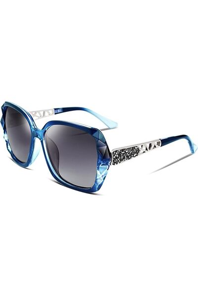 GENERAL Fiseed B2289 Square Polarized Lens Shiny Frame Sunglasses
