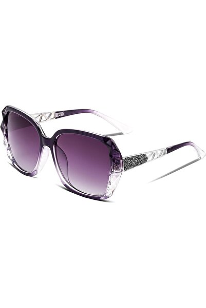 GENERAL Fiseed B2289 Square Polarized Lens Shiny Frame Sunglasses