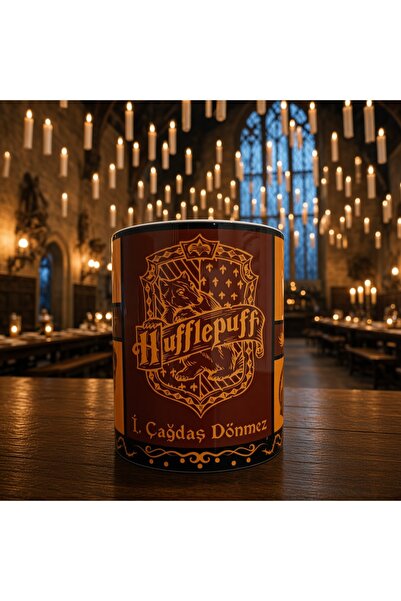 Mergen Craft&Studio Hufflepuff Büyücüleri ve Cadılarına Özel Baskılı Kupa | K...