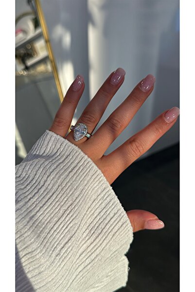 GLARE JEWELRY CO Drop Zircon Stone Solitaire Stainless Steel Ring Vip Group