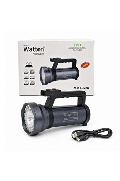Watton 100W Işık Gücü 7.800 Lümen Şarjlı Güvenlik Feneri WT-399