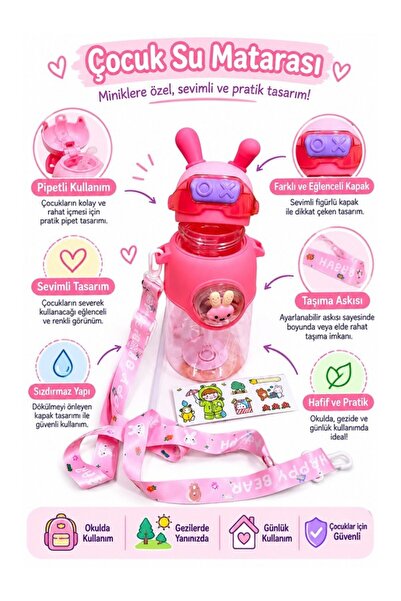 TemizlikMağazam Water Bottle & Flask - Pink - 0.75 L