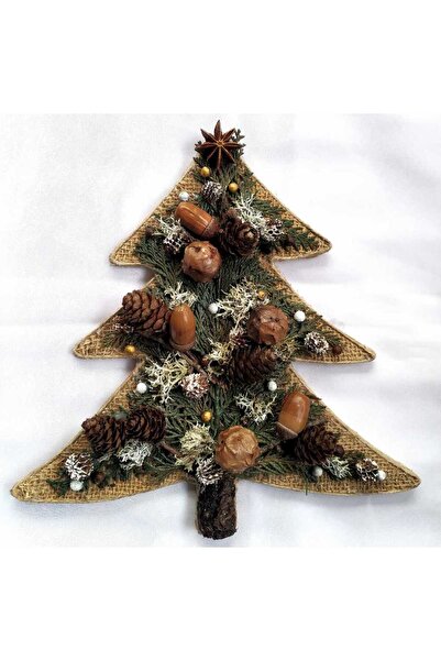 Handmade Fridge magnet - Fir decorated with elements 27 cm