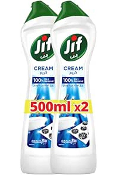 Jif منظف كريمي متعدد الاستخدامات، أصلي، 500 مل × 2، بتقنية البلورات الدقيقة، ...