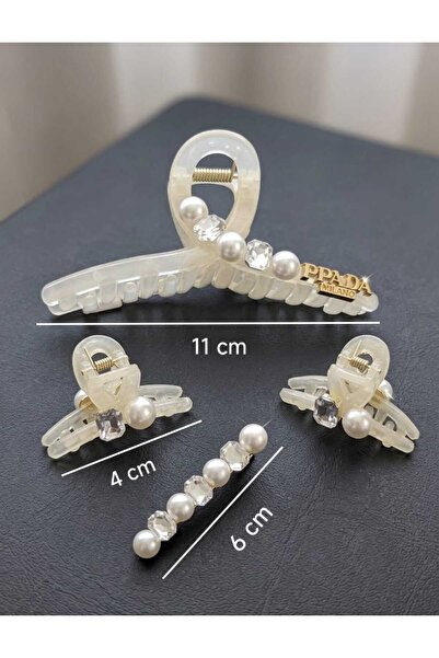 MA REINE Hair Clips - Cream - Figure