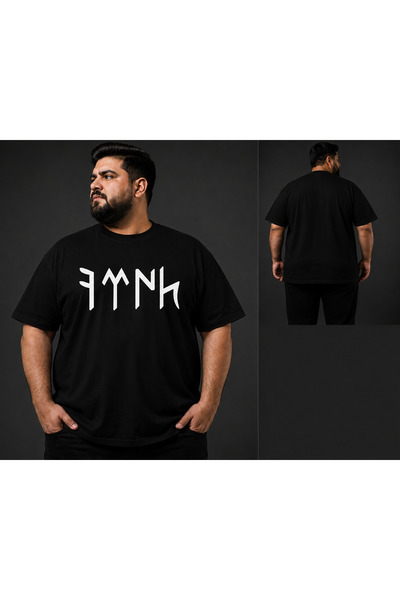 VODEXA Plus Size T-Shirts - Black - Oversize