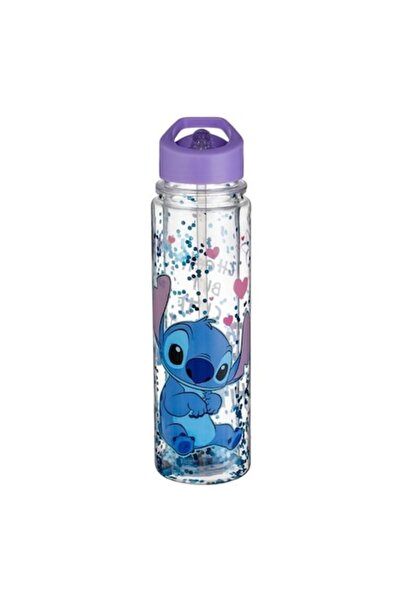 Stitch Sticlă de apă transparentă cu capac flip-top, cu perete dublu și capac...