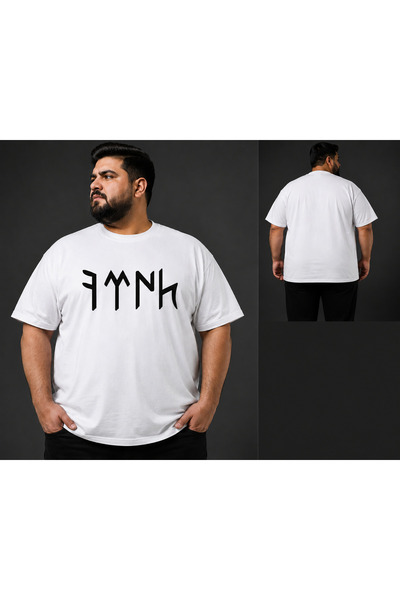 VODEXA Plus Size T-Shirts - White - Oversize