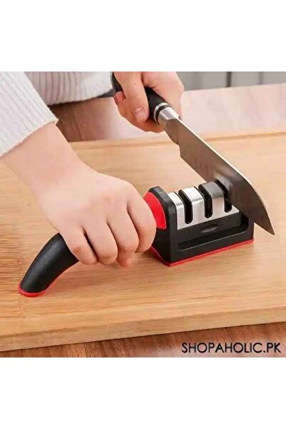 Generic 4-Stage Knife Sharpener with Sharpening Rod – Manual Kitchen Knife Sh...