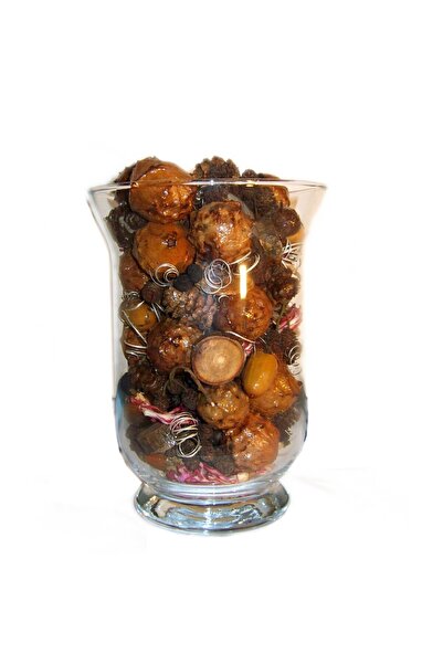 Handmade Glass vase with lacquered elements