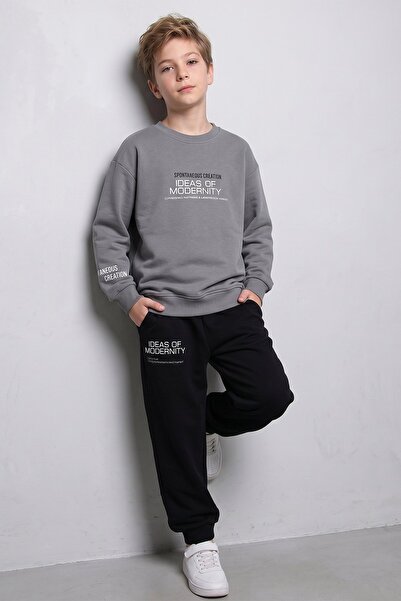 Dmb Boys' Letter Printed Sweatshirt and Jogger Pants Set