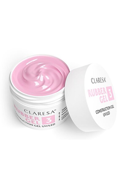 Claresa Gel de construcție Rubber 3, Roz rece mediu, 12g