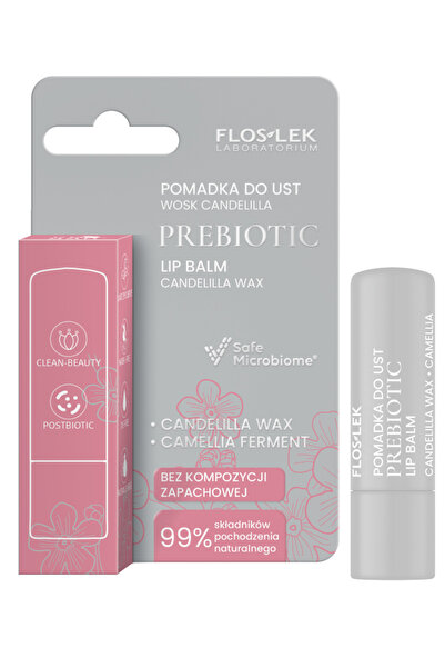 Floslek Ruj prebiotic pentru îngrijirea buzelor, cu ceară de candelilla, 4 g