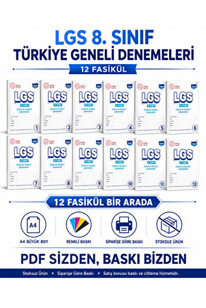 Modus Yayınları LGS 8. Sınıf MEBİ Türkiye Geneli Denemeleri 12 Fasikül Seti A...
