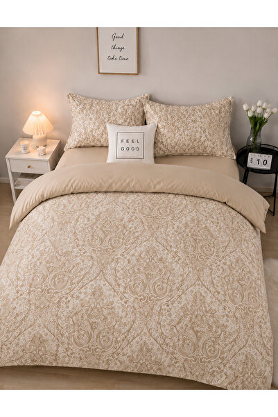Sheri Home Tekstil Yeni Lastikli Çarşaflı Bahar Çift Kişilik Nevresim Takımı ...