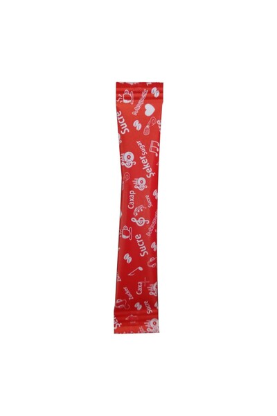 Merpak Ambalaj Stick Şeker 6 KG(Net) 2000 Adet Kırmızı Baskılı Şeker 3 gr x 2000'li