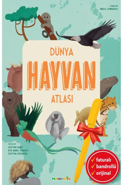 Mandolin Yayınları Alfa Kalem + Dünya Hayvan Atlası ( Cristina Banfi ) مجموعة...