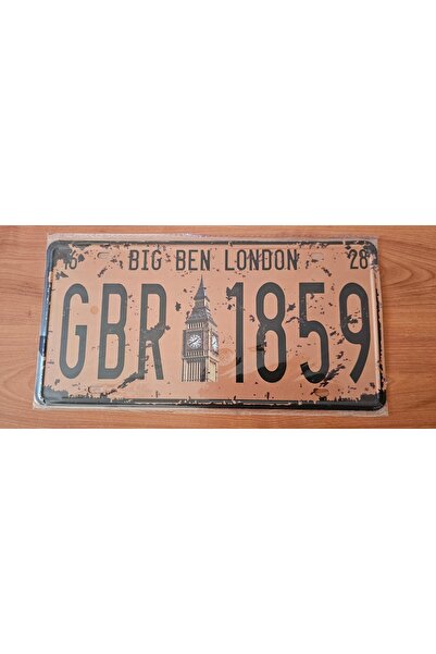 Vintage Retro Dekoratif Metal Plaka 15x30