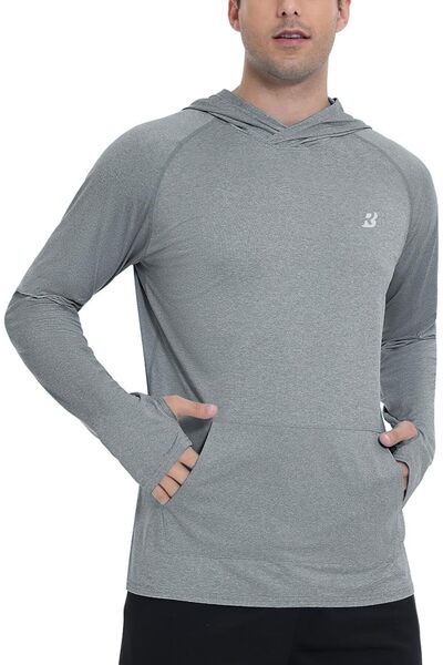GENERAL Rodbox Men's Uv Sun Protection Long Sleeve Hooded T-Shirts Sun Protec...
