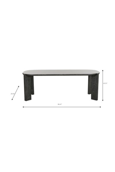 Miro 8-Seat Dining and Chaise Table Set - Brown
