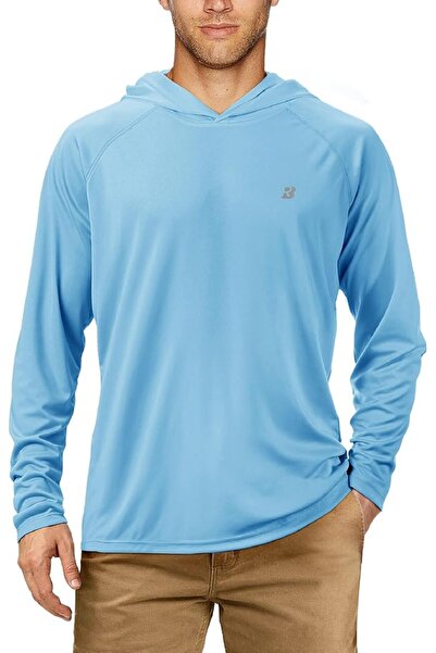 GENERAL Rodbox Men's Uv Sun Protection Long Sleeve Hooded T-Shirts Sun Protec...