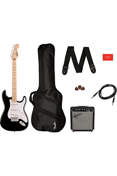 FENDER Squier Serisi Stratocaster Pack MN Black - Yeni Başlayan Elektrikli Gi...
